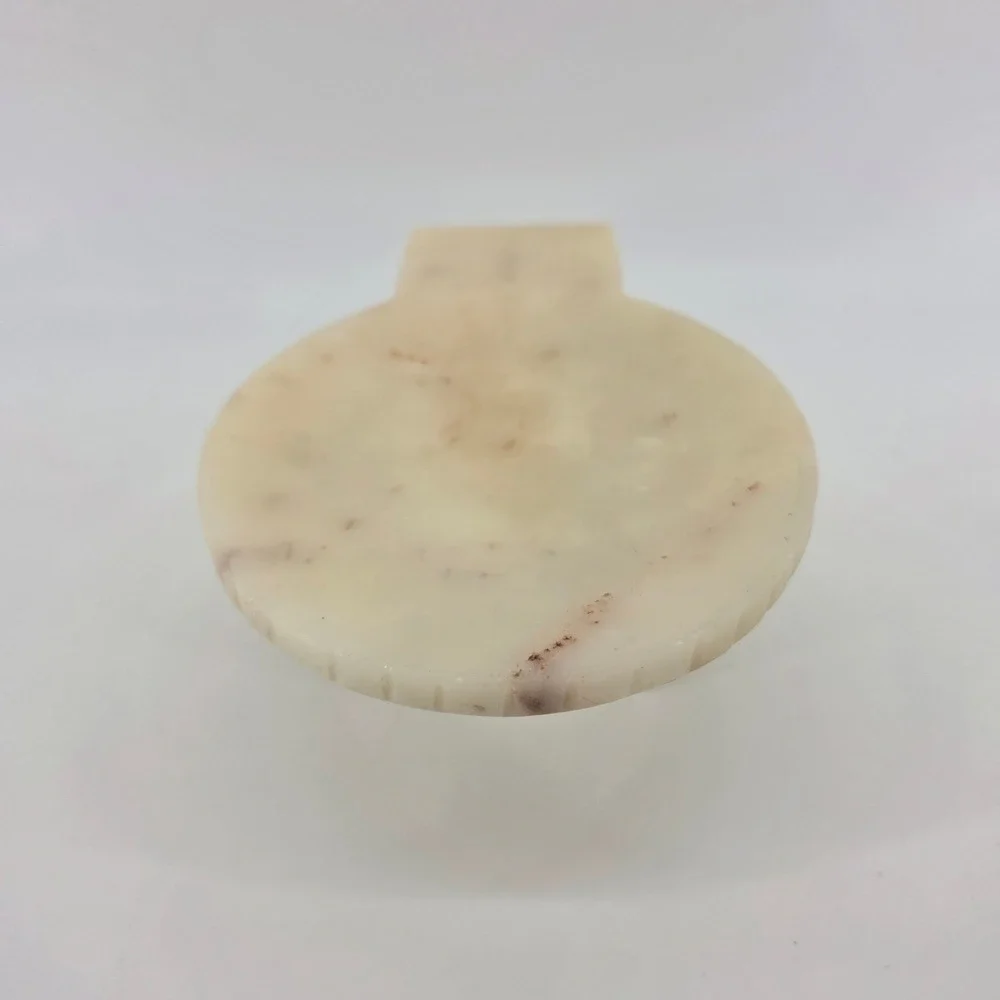 Cream Onyx Marble Spoon Rest Hand Carved Polished Natural Stone India XL